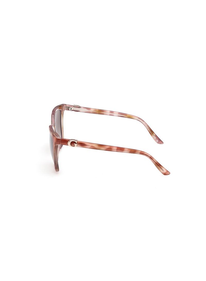 GUESS FULL RIM FEMALE SQUARE BROWN INJECTED SUNGLASSES - Image 2