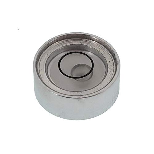 The Yan He Mini Metal universal horizontal bubble water level balance bubble level round 20x10mm (silvery white） - Image 1