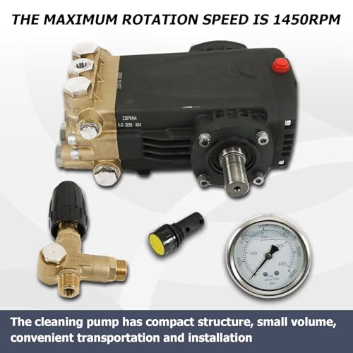 TINVHY General Pump TS2021 Pressure Washer Pump 5.6 GPM 3500 PSI 24mm Solid Shaft - Image 5