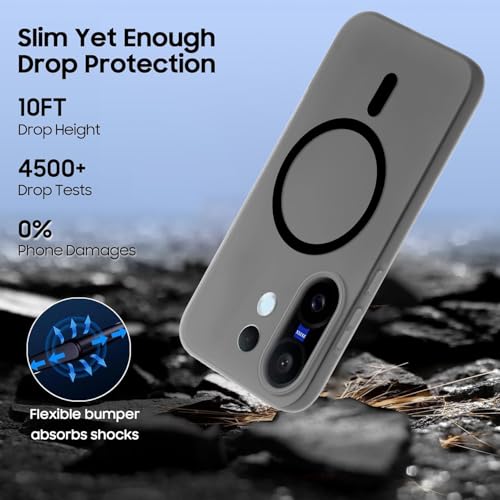 SHINESTAR Back Cover for Vivo X200 FE 5G | Frosted Semi-Transparent Slim Case | Only Compatible with Wireless Magnetic Accessories | Hard Back, Matte Finish – Black - Image 3
