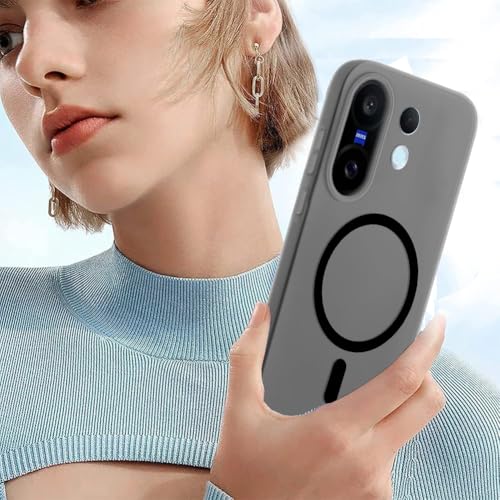 SHINESTAR Back Cover for Vivo X200 FE 5G | Frosted Semi-Transparent Slim Case | Only Compatible with Wireless Magnetic Accessories | Hard Back, Matte Finish – Black - Image 5