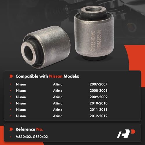 A-Premium 2 x Rear Control Arm Bushing Kit, Compatible with Nissan Altima 2007 2008 2009 2010 2011 2012 - Image 2
