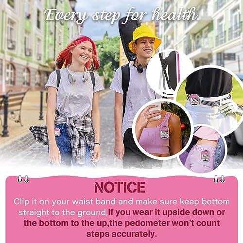 PINGKO Outdoor Multi-Function Portable Sport Pedometer Step/Distance/Calories/Counter - Pink - Image 5
