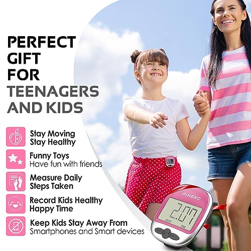 PINGKO Outdoor Multi-Function Portable Sport Pedometer Step/Distance/Calories/Counter - Pink - Image 4