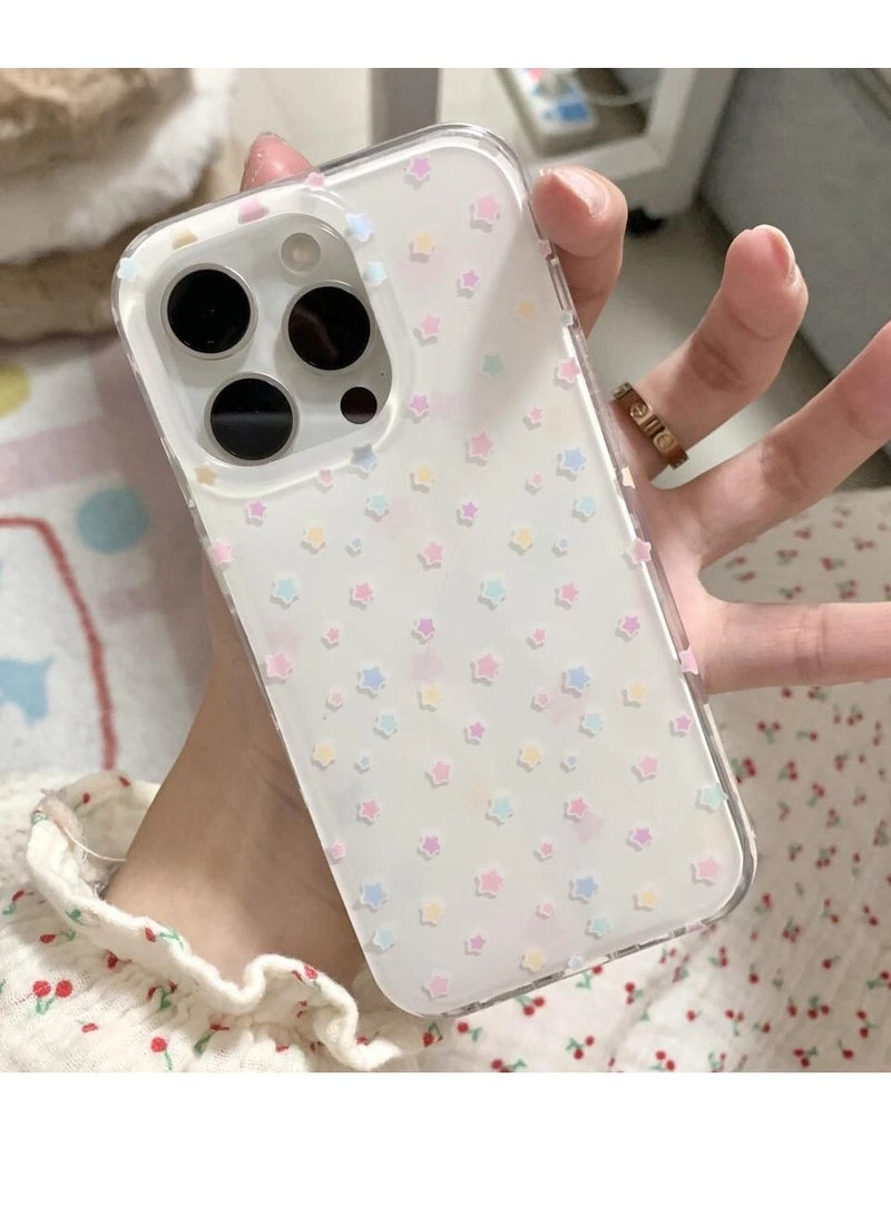 NIBEMINENT Colorful Stars Protective TPU Case Cover For IPhone 16E
