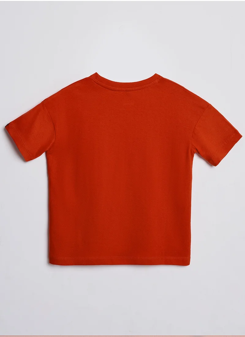 The Souled Store The Souled Store Official Iron Man Printed Oversized T-Shirts for Kids and Boys
