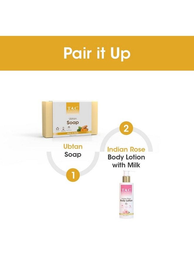 TAC - The Ayurveda Co. - Ubtan Soap For Deep Cleansing & Tan Removal With Butter & Essential Oil For Women & Men All Skin Types 100Gm (Pack Of 3) - Image 1
