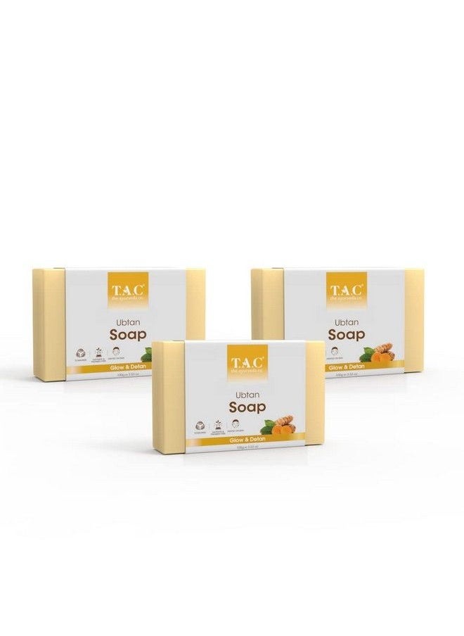 TAC - The Ayurveda Co. - Ubtan Soap For Deep Cleansing & Tan Removal With Butter & Essential Oil For Women & Men All Skin Types 100Gm (Pack Of 3) - Image 1