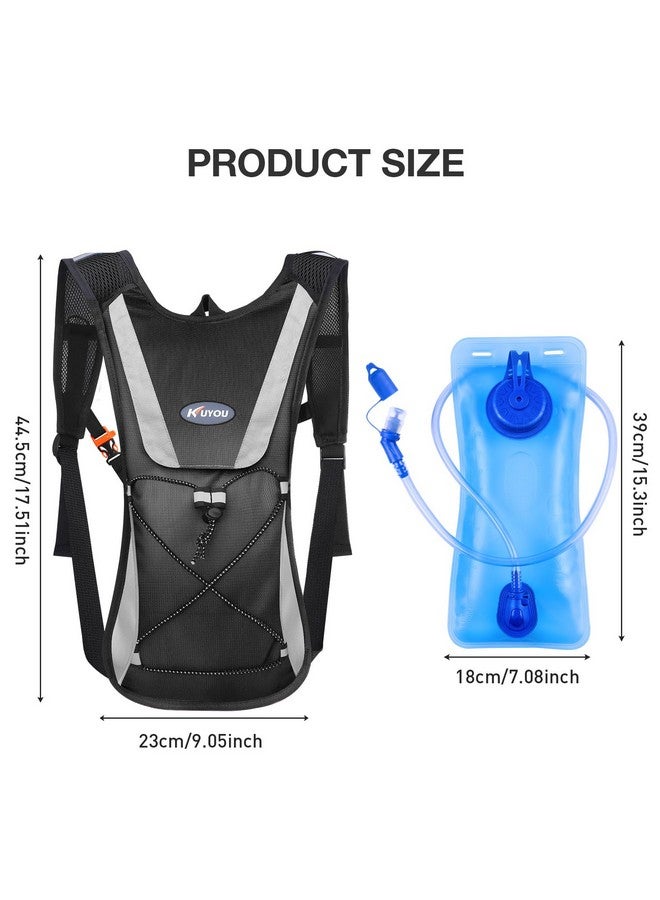KUYOU Hydration Backpack with 2L Hydration Bladder Water Backpack for Hiking Hydration Pack for Running Cycling Hiking Festival Gear. - Image 2