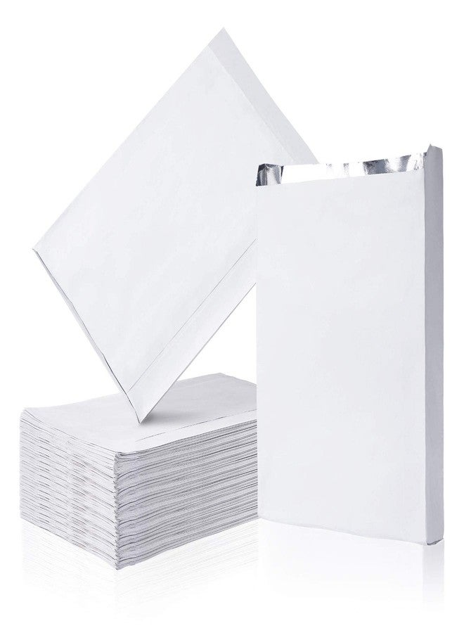 EUSOAR أكياس مطبخ ورقية EUSOAR، 100 قطعة 10.2x6.2x1.5 بوصة أكياس غداء من رقائق الألومنيوم، أكياس برجر مقاومة للزيت، أكياس شواء، أكياس بسكويت، أكياس فشار - Image 1