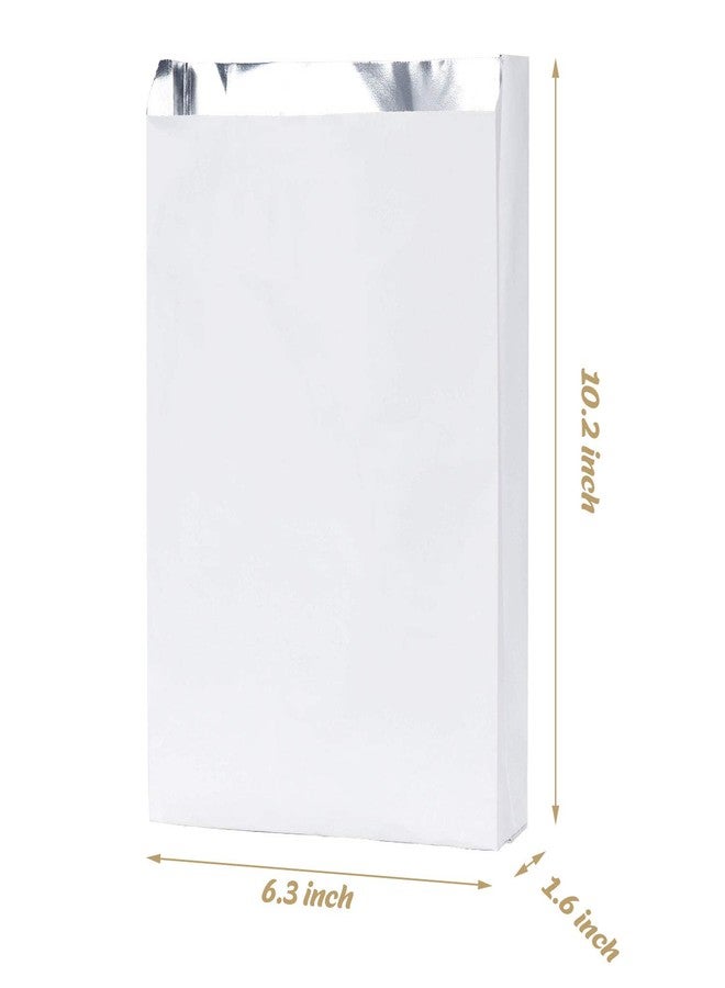 EUSOAR أكياس مطبخ ورقية EUSOAR، 100 قطعة 10.2x6.2x1.5 بوصة أكياس غداء من رقائق الألومنيوم، أكياس برجر مقاومة للزيت، أكياس شواء، أكياس بسكويت، أكياس فشار - Image 2