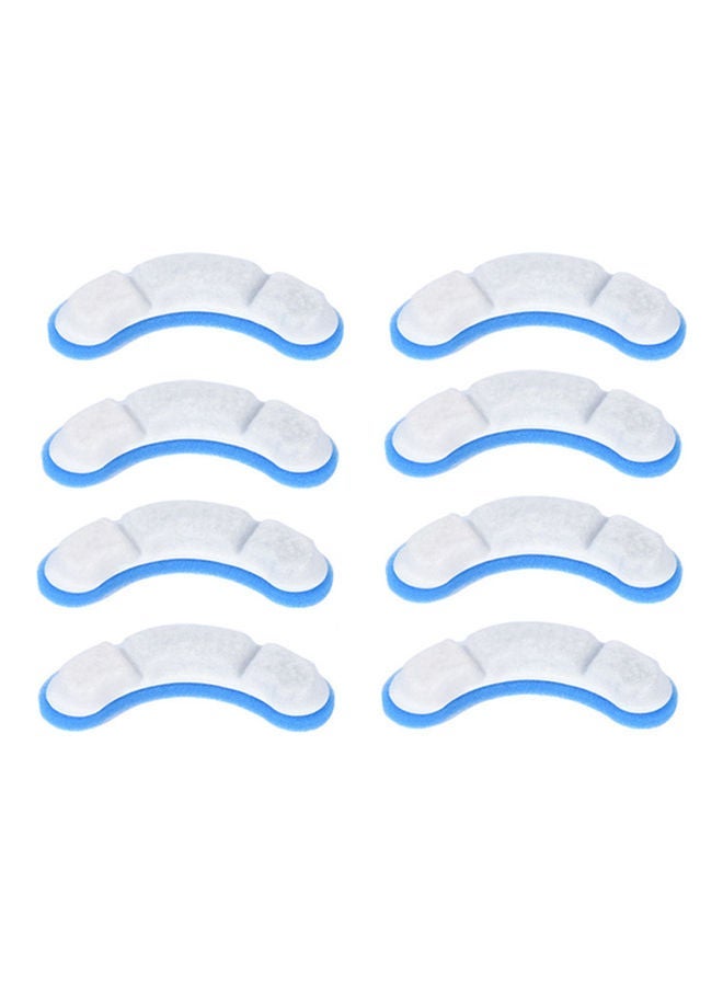 NIBEMINENT 8-Piece Cats Water Fountain Replacement Sponge Filters White/Blue 11.5x3x4cm - Image 1