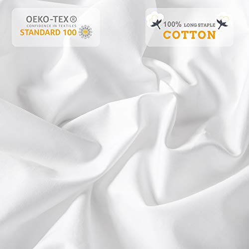 MILDLY Twin XL Fitted Sheet College Dorm Room Bed Sheets 100% Long Staple Cotton Hotel Luxury Deep Pocket Fitted Sheets for Mattress 8 to 16 Inch - Image 4