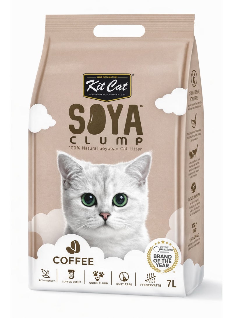 Soya Clump Super Premium Coffee Tofu Cat Litter with Quick Clumping Formula - 7 L