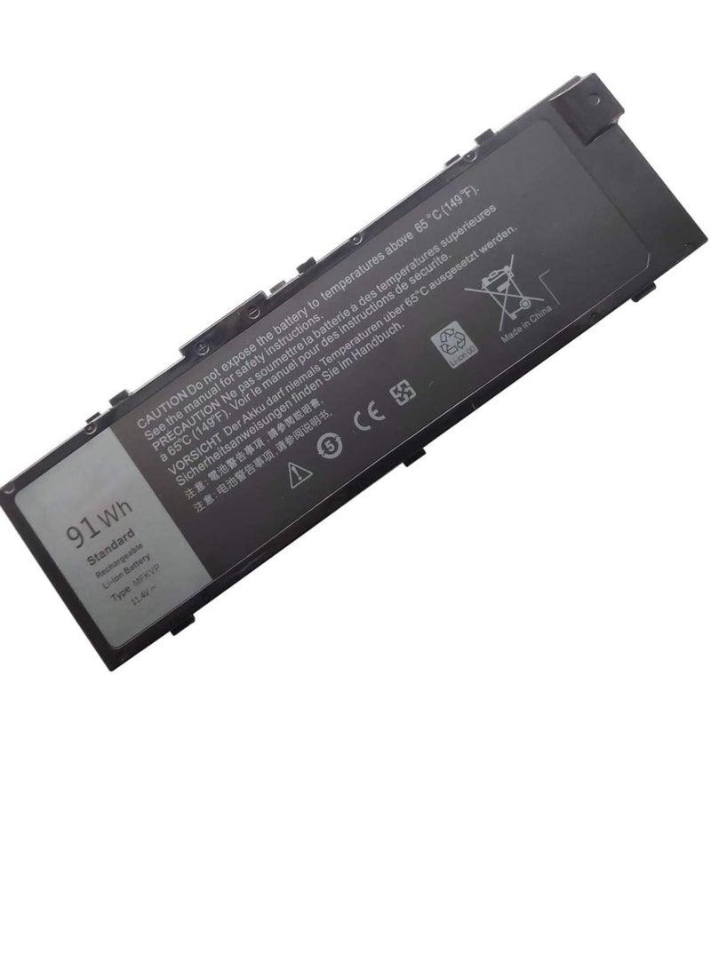 بطارية كمبيوتر محمول MFKVP متوافقة مع سلسلة Dell Precision 15 7510 7520 M7510 17 7710 7720 M7710 T05W1 GR5D3 0FNY7 1G9VM M28DH 451-BBSF 451-BBSE 91Wh 11.4V - Image 1