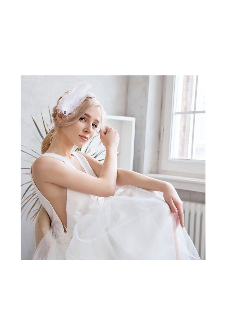 Excefore Feather Hair Clips for Women, Bridal Hair Barrettes Simple Feather Design, Wedding Birthday Valentines Day Gifts, Head Wear Hairpins for Women and Girls - Image 5