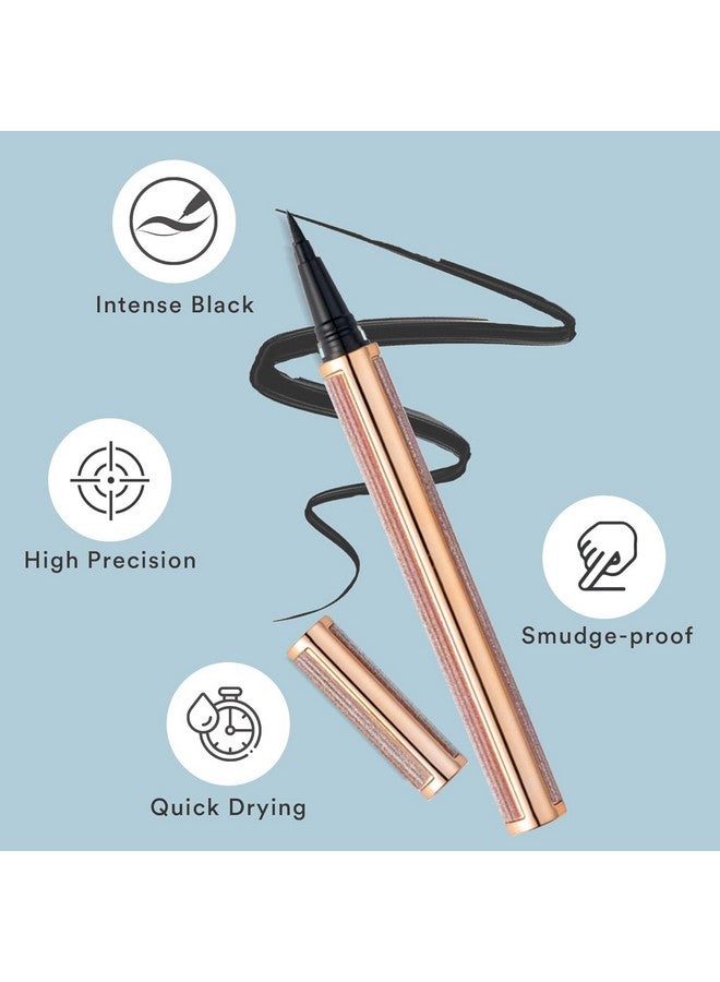 adbeni Waterproof Long Wearing Black Eyeliner 3.2Ml, Mesmerizing Eyes Smudge Proof, Perfect For Any Occasion,Timeless Elegance In Every Stroke, For Women And Girls - Image 5