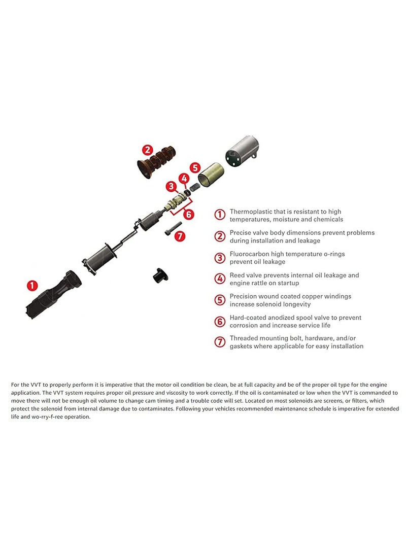 SCHNECKE Intake Camshaft Position Solenoid Timing actuator Oil Control Valve V6 2.8L 3.0L 3.2L 3.6L Compatible with 04-16 Rendezvous ATS CTS SRX STS XTS Camaro Captiva Sport Colorado Malibu Acadia Canyon G6 G8  - Image 3