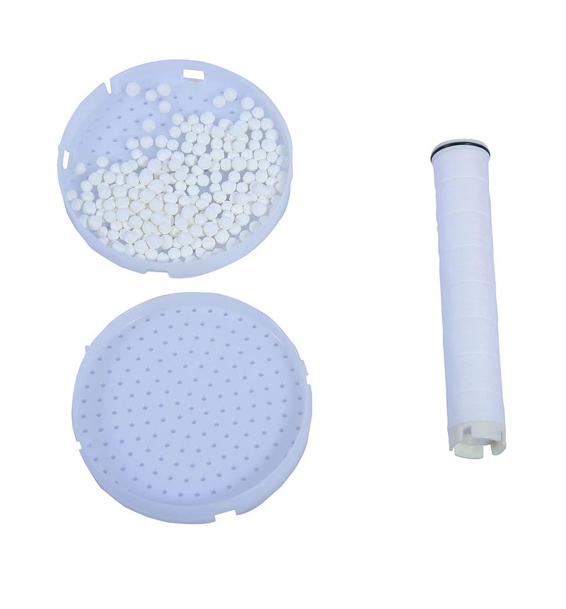 RiverSoft SH3C Replacement Filter Cartridge for Handheld Shower Hard water filter Calcium Sulfite Balls Sediment Filter Cartridge PP Pack of 1 - Image 2