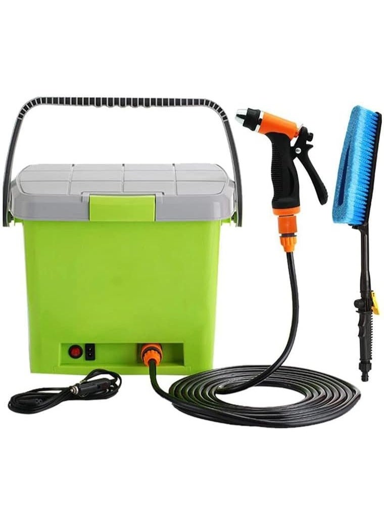 DubaiGallery Heavy Duty Electric Water Spray Cleaning Bucket Kit with Ergonomic Trigger Gun and Soft Wash Brush, Delivering Effective Dirt Removal for Vehicles, Outdoor Furniture, Driveways and Home Cleaning Needs - Image 1
