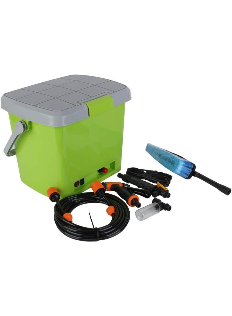 DubaiGallery Heavy Duty Electric Water Spray Cleaning Bucket Kit with Ergonomic Trigger Gun and Soft Wash Brush, Delivering Effective Dirt Removal for Vehicles, Outdoor Furniture, Driveways and Home Cleaning Needs - Image 3