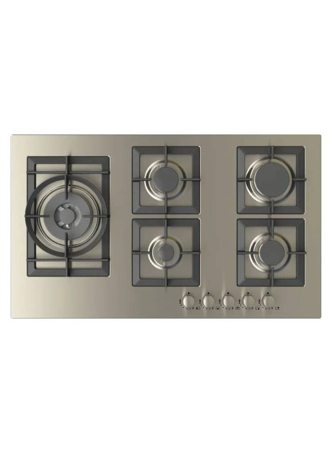 كيتشن لاين بوتاجاز غاز بلت إن، 90 سم، 5 شعلة، JWN5020 - فضي - Image 1