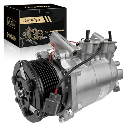 Aspligo Air Conditioner AC Compressor Fits for Honda Civic 2002-2005 2.0L, for Acura RSX 2002-2006 2.0L, CO 10726AC AC Compressor, Replaces 38810PND006, 38810PRA006 - Image 1