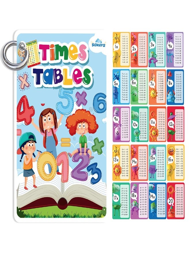 Sakuya Multiplication Chart for Kids | Fun, Colorful & Easy-to-Read Math Learning Tool with Tables 1-20, Waterproof & Durable for Home, School & Classroom Use - Image 1