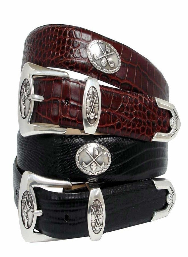 Belts.com BC3109 Italian Calfskin Genuine Leather Designer Golf Dress Belt 1-1/8"(30mm) Wide (Alligator Brown, 36) - Image 2
