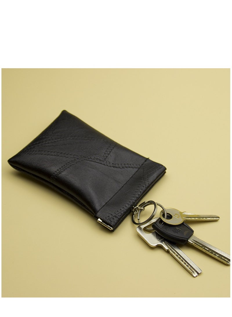 1 Piece Squeeze Coin Pouch PU Leather Coin Purse Change Holder Key Chain for men & women mini headphone bag  - Image 1