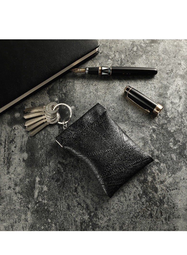 1 Piece Squeeze Coin Pouch PU Leather Coin Purse Change Holder Key Chain for men & women mini headphone bag  - Image 2