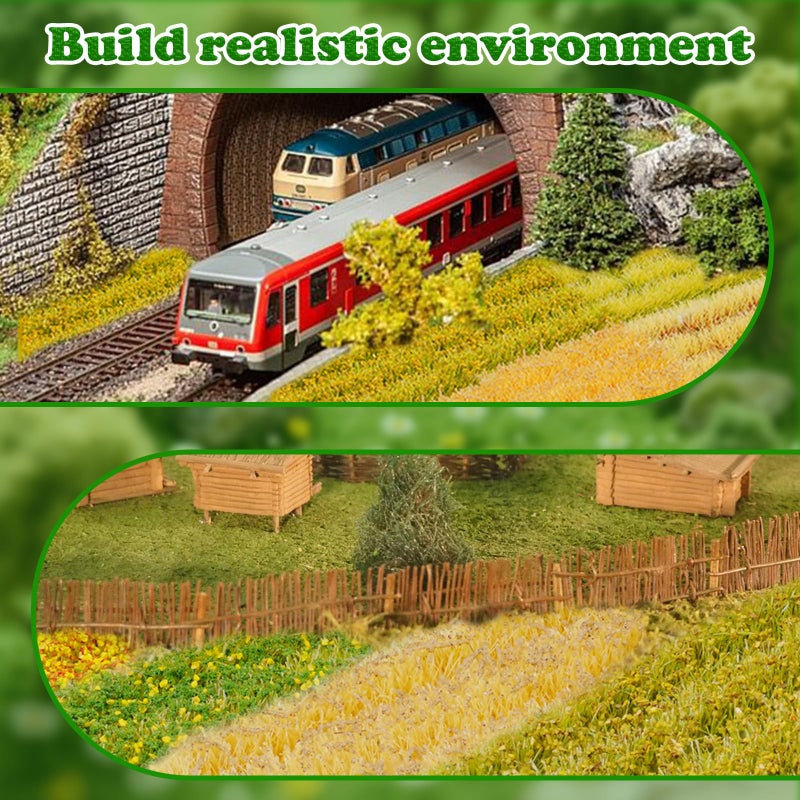 Warmtree 24 Pcs Static Grass Bushy Tufts Lowland Shrubs Model Kit Scenery Model DIY Miniature for Train Landscape Railroad Scenery Sand Military Layout Model War Gaming Terrain Diorama Supplies - Image 4