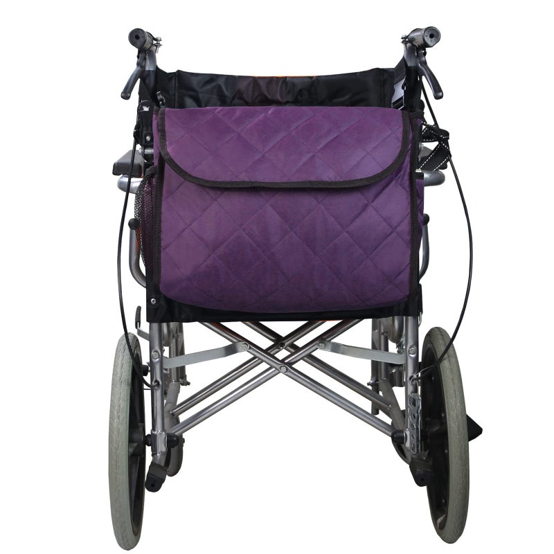 Wheelchair Backpack Bag Wheelchair Bag6Colors Large Tote Accessory to Hang on Back Lightweight Wheelchair Storage Organizers for Walkers Rollators Scooters Purple