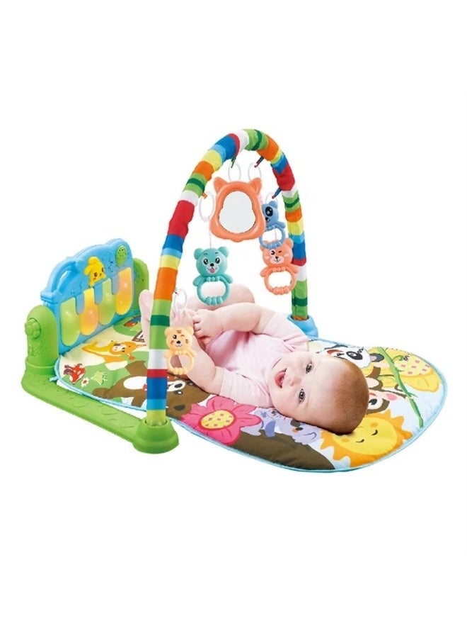 The Toys Home Baby Play Gym with Piano Kick Pad & Hanging Toys – Multi-Functional Activity Play Mat for Newborns 0+ Months | Tummy Time Mat with Music & Lights | Developmental Infant Floor Gym - Image 3