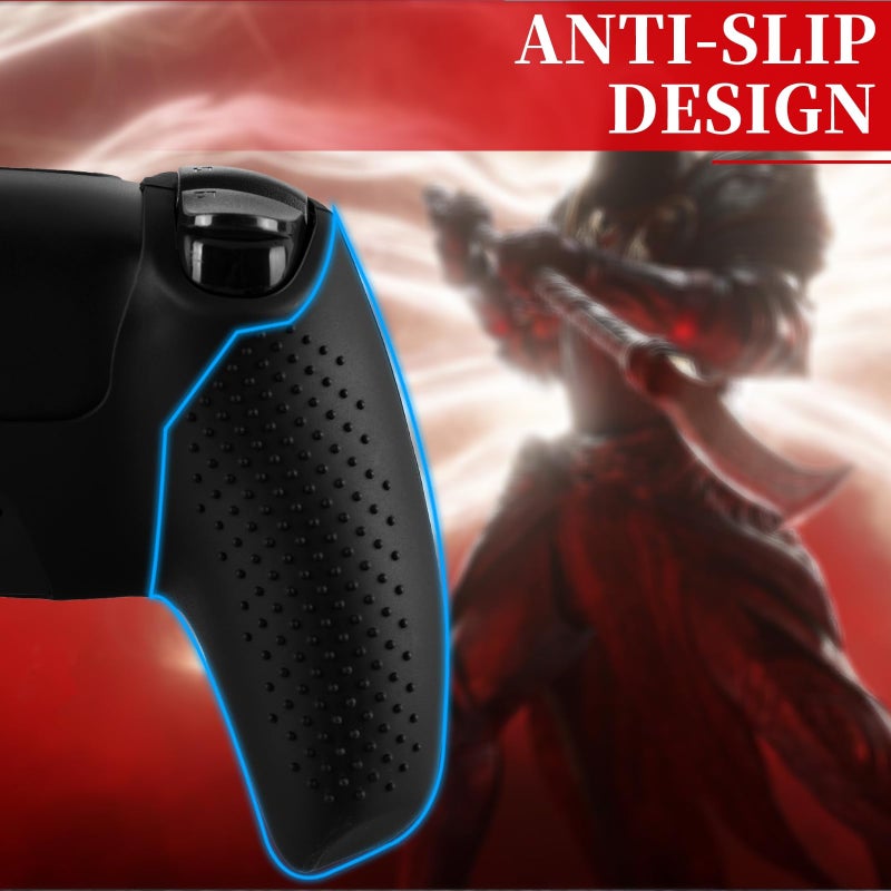 YoRHa Non-Slip Silicone Cover for PS5 Controller with Thumbstick Caps x 2 & Sticker x 1(Angel Death) - Image 4