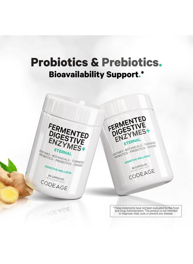 Codeage Fermented Digestive Enzymes Supplement 3-Month Supply - 14 Digestive Enzymes, Probiotics, Prebiotics, Fermented Botanicals, Plant-Based Multi Pancreatic Enzymes - 1 Capsule a Day - 90 Capsules - Image 5