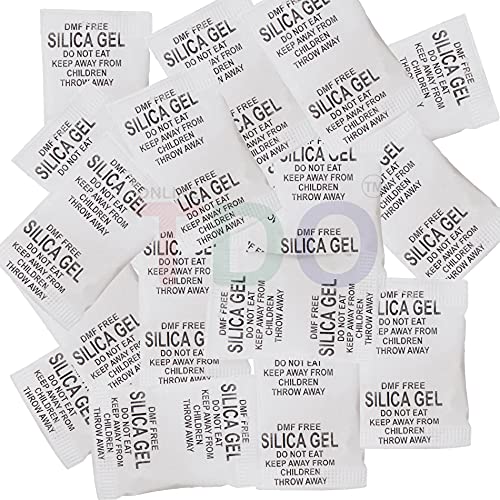 TDO Silica Gel Packets 90 pcs (Each 5 Gram) For Moisture absorbents Dehumidifier Silica Gel Bags for Moisture Room, Cupboard, Kitchen, Shoe,Wardrobe, Car,Camera, Lenses - Image 1