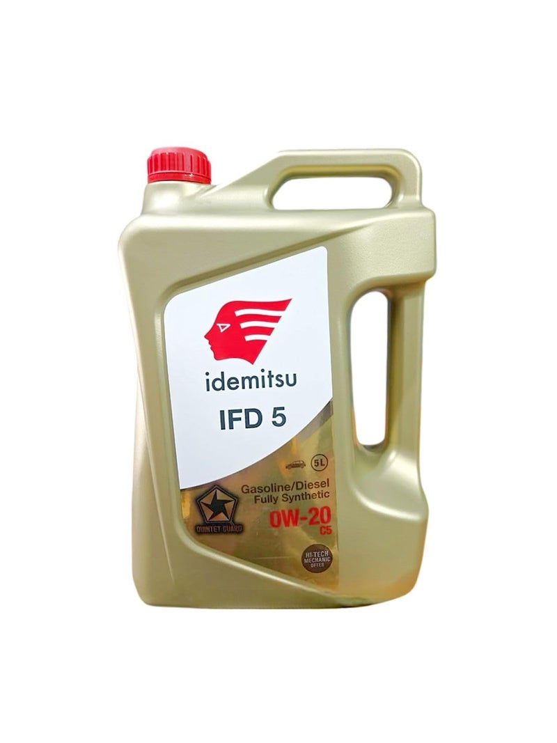 Idemitsu IFD 5 0W-20 Full Synthetic Engine Oil, ACEA C5, Petrol/Diesel, 5 Liter - Image 2