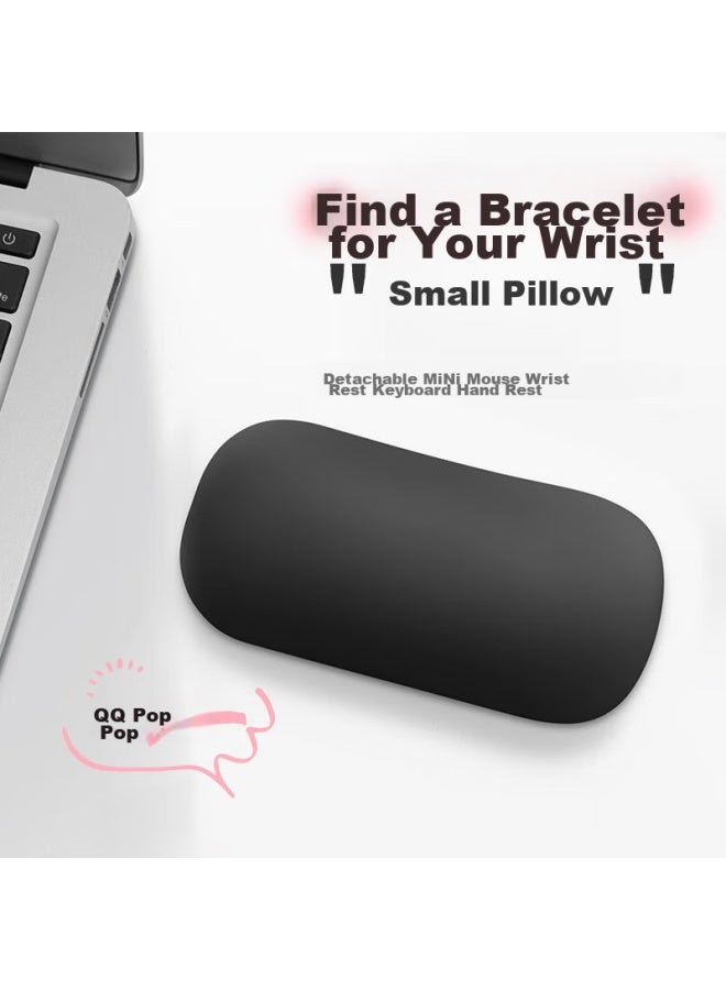 Bubm Mouse Pad Wrist Rest, Laptop Mechanical Keyboard Computer Mouse Wrist Pad, Ergonomic Office Typing Wrist Support, Memory Foam Non-slip Dirt-resistant Wrist Rest, Black - Image 1