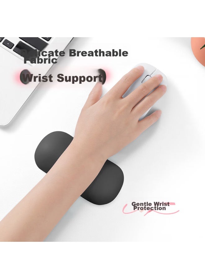 Bubm Mouse Pad Wrist Rest, Laptop Mechanical Keyboard Computer Mouse Wrist Pad, Ergonomic Office Typing Wrist Support, Memory Foam Non-slip Dirt-resistant Wrist Rest, Black - Image 2