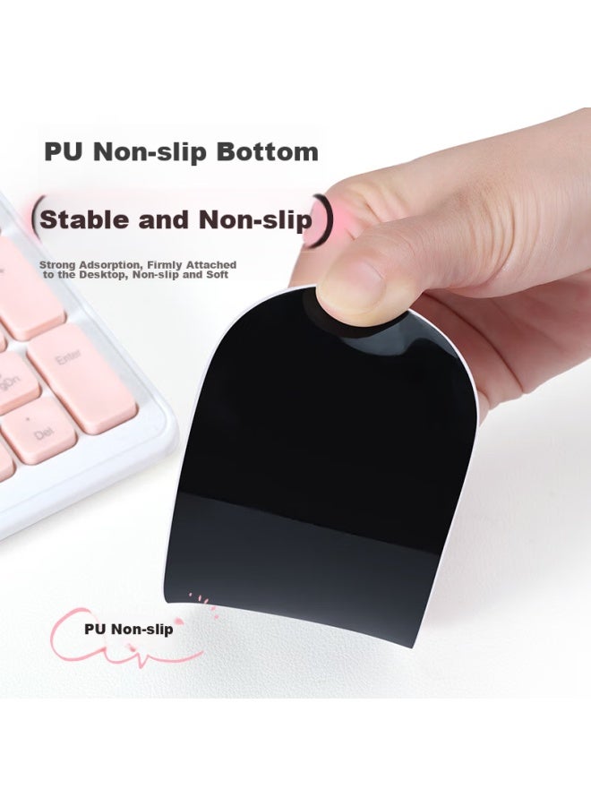 Bubm Mouse Pad Wrist Rest, Laptop Mechanical Keyboard Computer Mouse Wrist Pad, Ergonomic Office Typing Wrist Support, Memory Foam Non-slip Dirt-resistant Wrist Rest, Black - Image 3