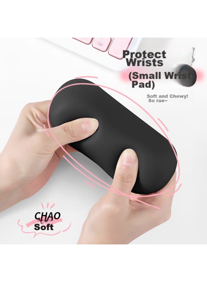 Bubm Mouse Pad Wrist Rest, Laptop Mechanical Keyboard Computer Mouse Wrist Pad, Ergonomic Office Typing Wrist Support, Memory Foam Non-slip Dirt-resistant Wrist Rest, Black - Image 4