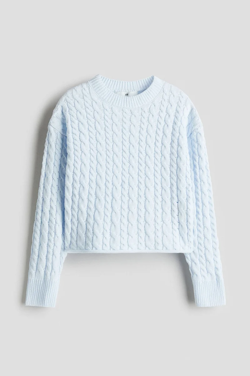 اتش اند ام كنزة محبوكة بنمط الحبال