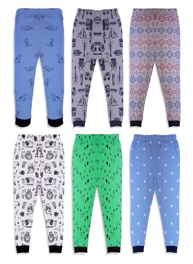 X2O Cotton Baby Pajama Pants with Rib (Unisex) (Multicolor) (Assorted Prints) (3 to 6 Months) Pants_004 - Image 3
