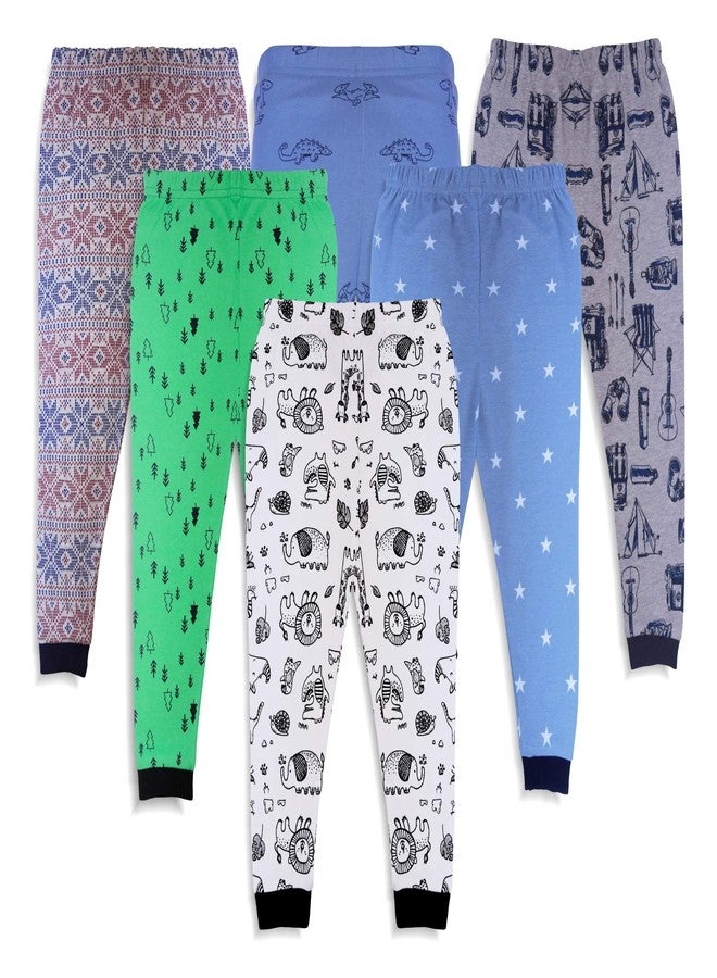 X2O Cotton Baby Pajama Pants with Rib (Unisex) (Multicolor) (Assorted Prints) (3 to 6 Months) Pants_004 - Image 2