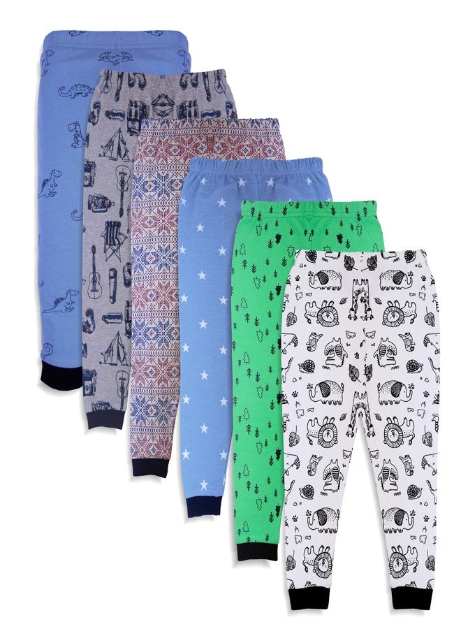 X2O Cotton Baby Pajama Pants with Rib (Unisex) (Multicolor) (Assorted Prints) (3 to 6 Months) Pants_004 - Image 1
