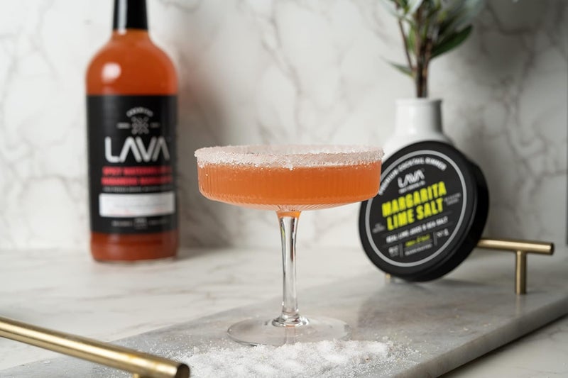 Lava Premium Margarita Lime Sea Salt Cocktail Rimmer, All Natural Margarita Rimmer Sea Salt Rocks, Real Lime, Tart & Sour, No Silicon Dioxide, with Easy Screw-On Lid - 6oz - Image 2