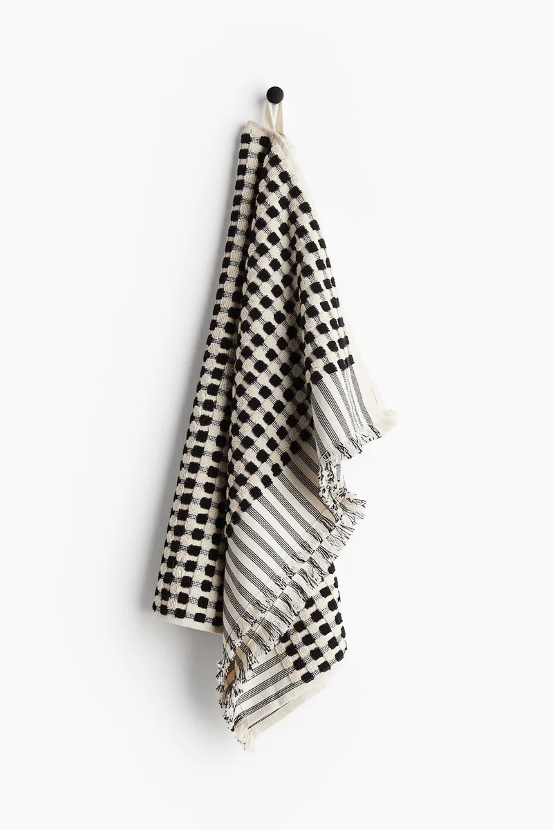 H&M Patterned cotton terry hand towel