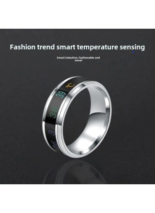 Creative Temperature Ring Temperature Changing Korean Style Personalized Single Trendy Men Index Finger Tail Ring Titanium Steel Ring For Men-Colour:Smart Temperature Sensing Ring [silver] No. 8 Finger Circumference 56.9mm - pzsku/ZE0251B9633B0B3D34EA0Z/45/1746197422/51f2eb38-14a1-4d49-8d71-41937b7b6e94