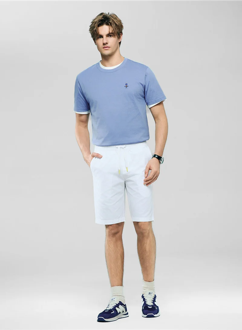 GIORDANO Men’s Slim Lightweight Twill Bermuda Shorts